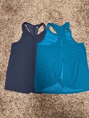 Old Navy Racerback Tank Tops - Teal and Grey - Small